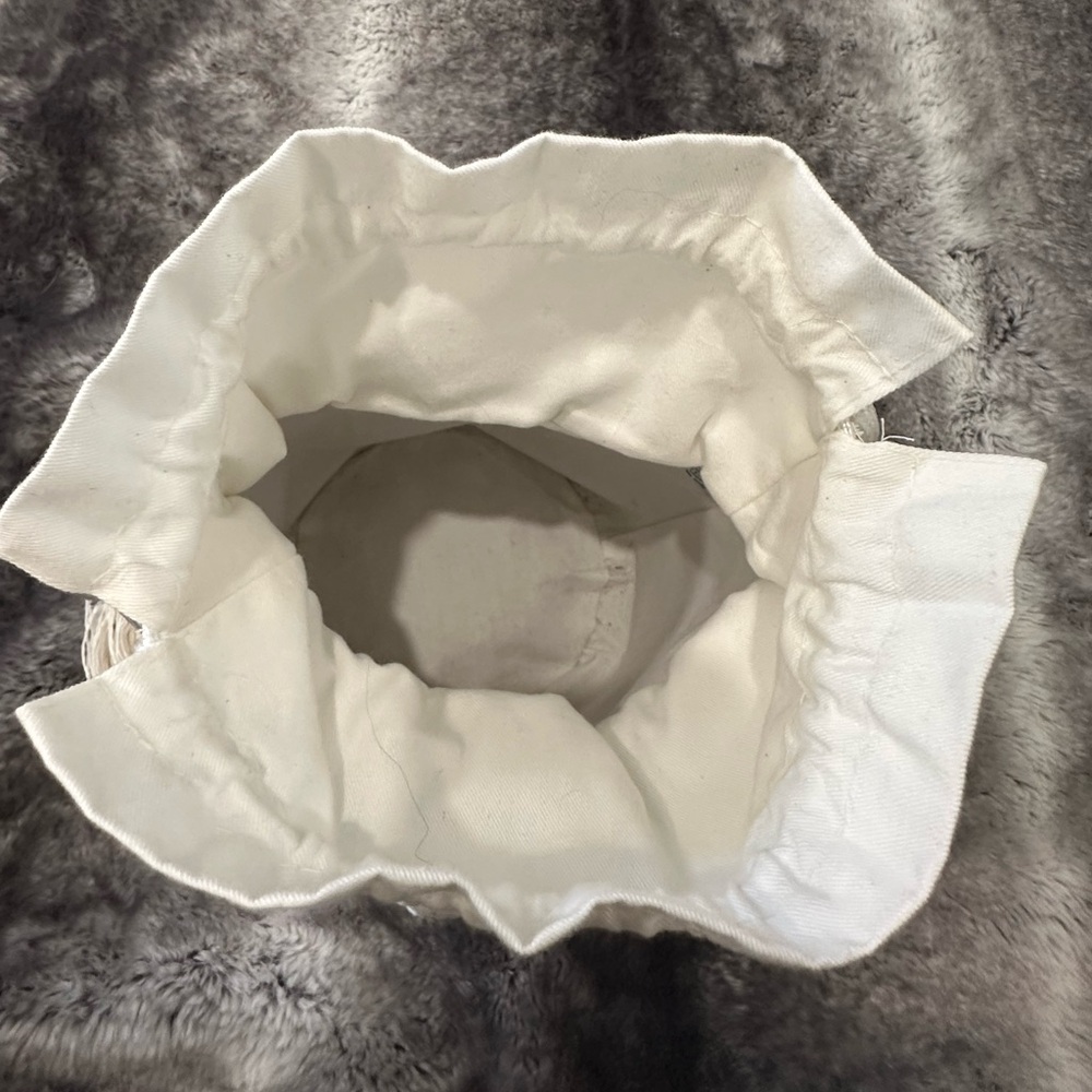 Dsw Straw & Shell Drawstring Bucket Bag - image 4